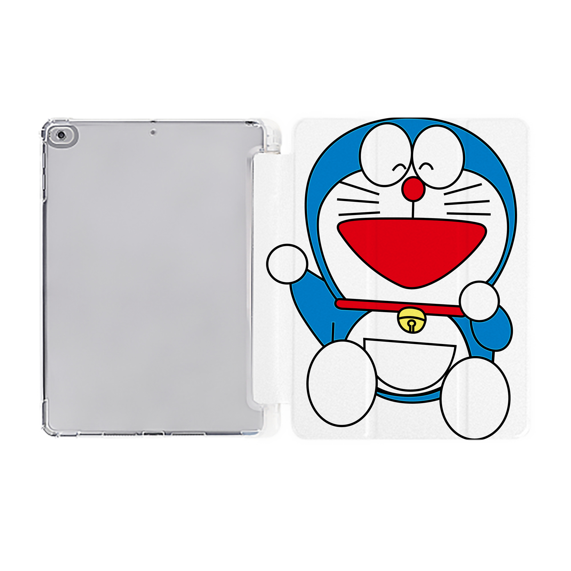 （画像用） ドラえもん Doraemon IPad ケース ペン収納付き 三つ折りスタンド PUレザー×シリコン 対応機種9.5/10.5/10.9インチ
